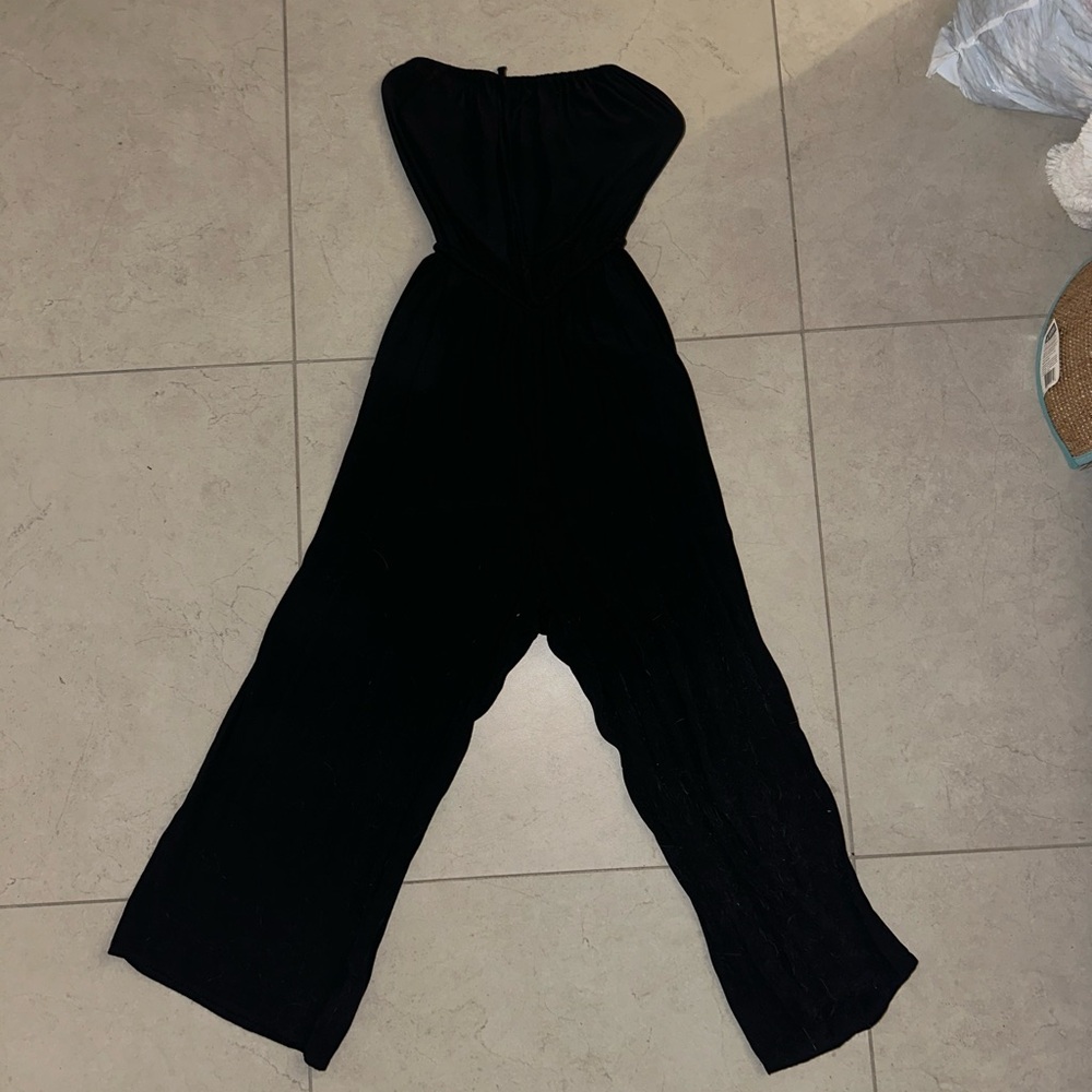 Black Strapless Jumpsuit
